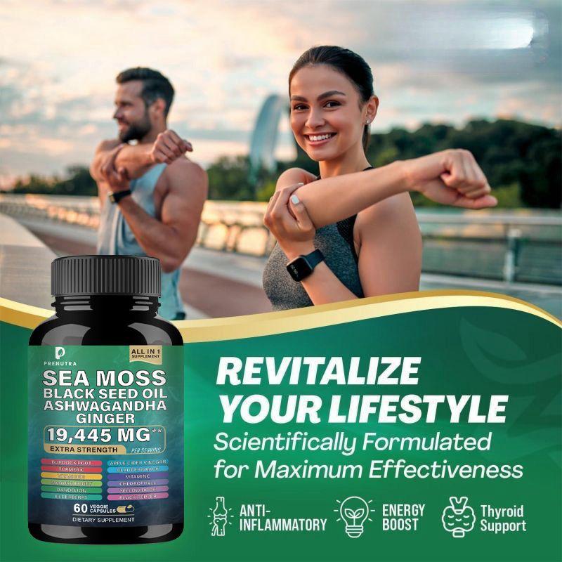 Sea Moss Black Seed Oil Ashwagandha Ginger