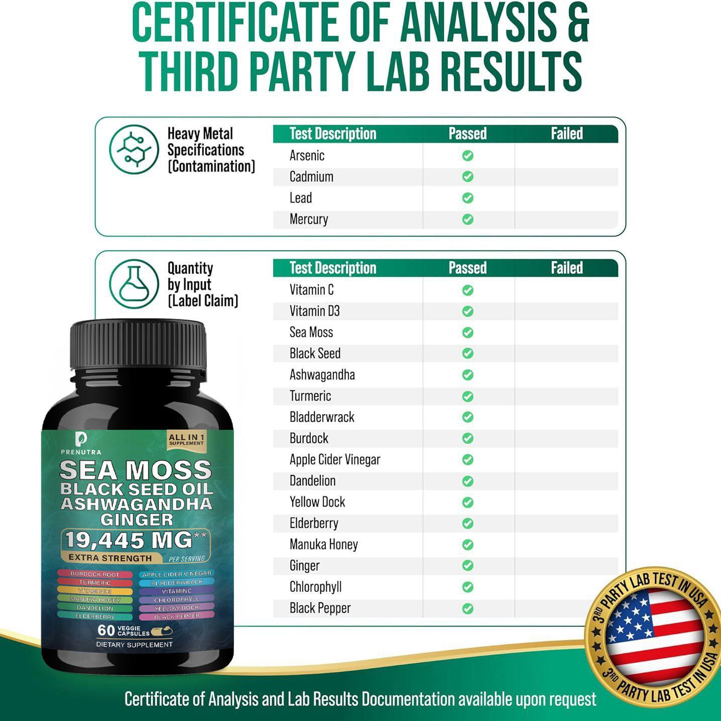 Sea Moss Black Seed Oil Ashwagandha Ginger