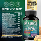 Sea Moss Black Seed Oil Ashwagandha Ginger