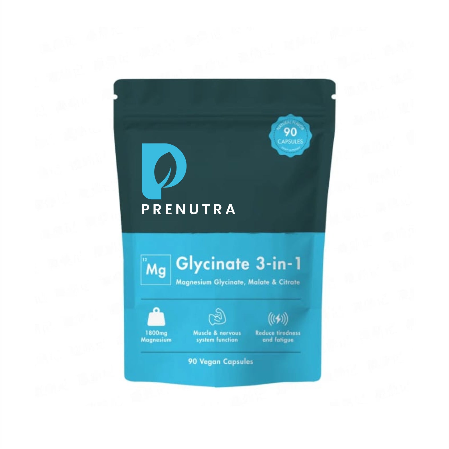 Prenutra Glycinate 3-in-1 supplement package on a white background