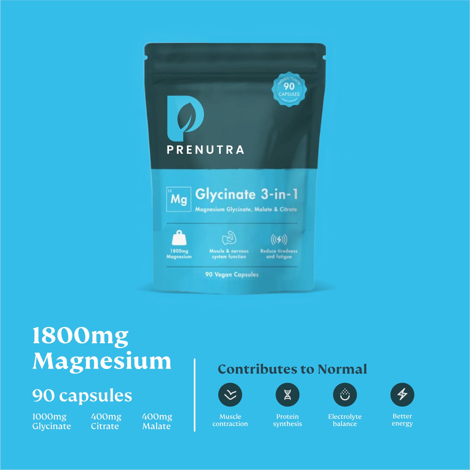 Magnesium Glycinate Complex – 90 Capsules