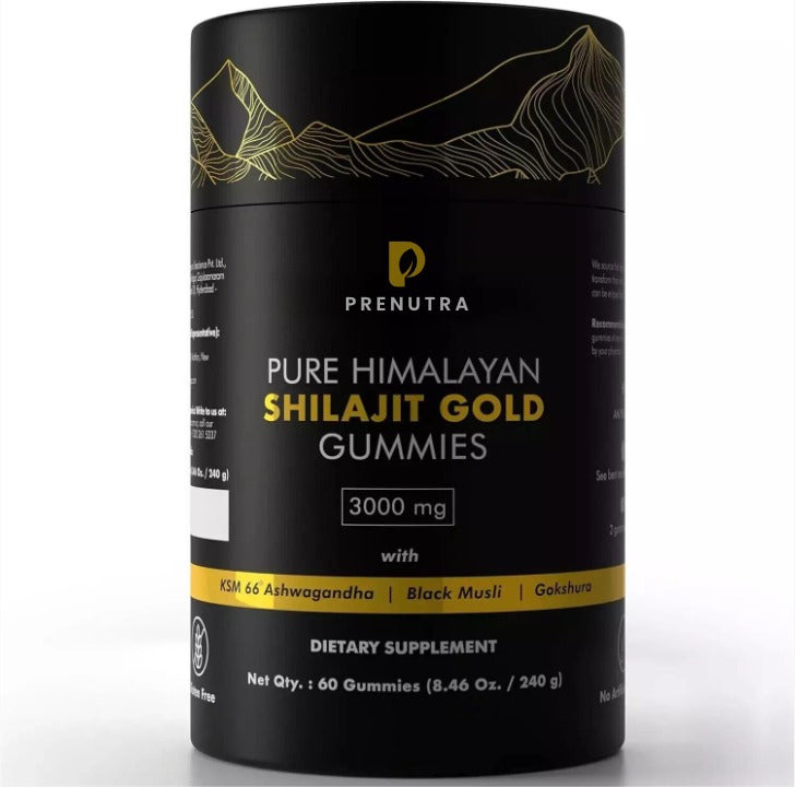 Original Shilajit Gummies for Boosting Energy and Wellness - 60 Pieces - Vitamin, Healthcare Fitness Supplement Dietary Edible