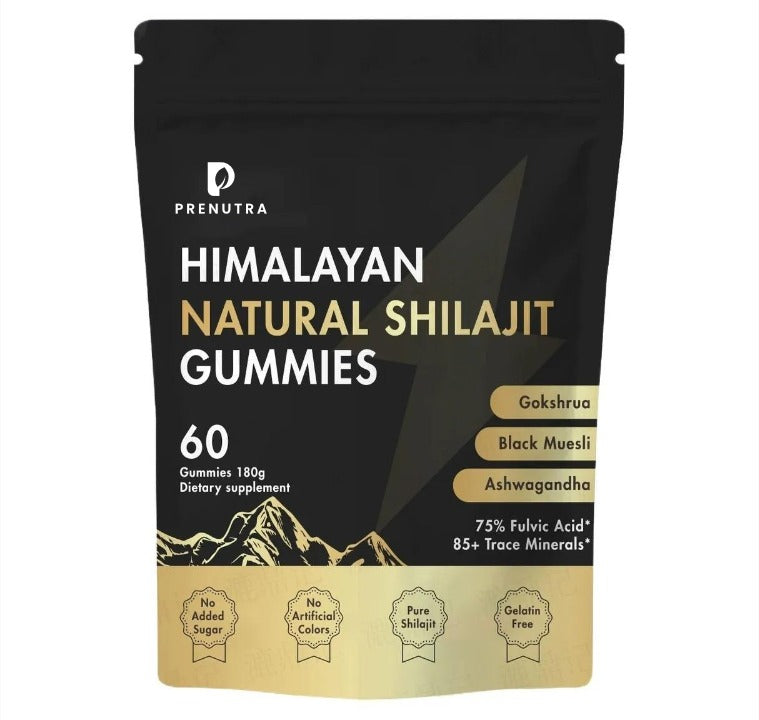 Shilajit Orginal Gummies, Shilajit micronutrient supplement, Himalayan premium ingredient Shilajit - Ashwagandha, Gokshura, Fulvic Acid & 85+ Trace Minerals