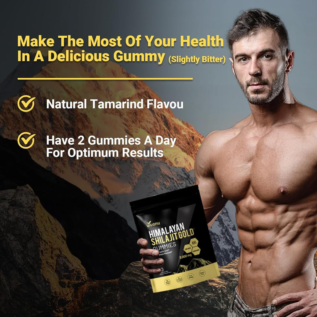 Shilajit Orginal Gummies, Shilajit micronutrient supplement, Himalayan premium ingredient Shilajit - Ashwagandha, Gokshura, Fulvic Acid & 85+ Trace Minerals